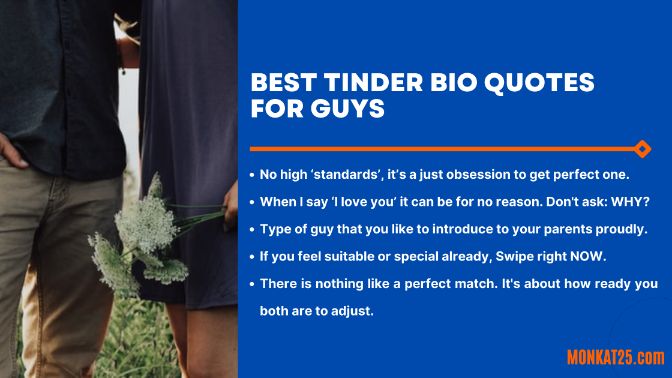 Best tinder bio quotes for guys
